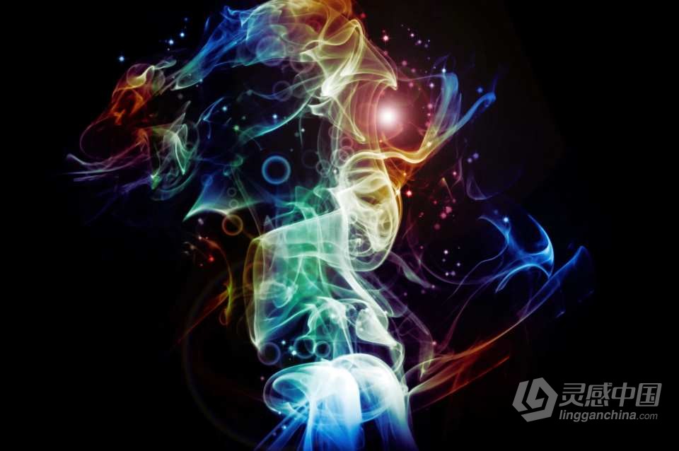 63种北极光图形烟雾渐变发光气泡光效PS笔刷 63 Lighting Brushes  灵感中国网 www.lingganchina.com