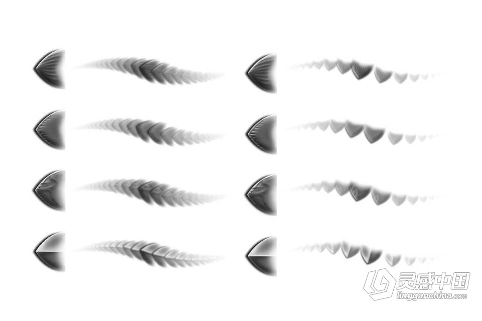 200款龙鳞纹有鳞爬行动物鳞片皮肤无缝纹理PS笔刷 Dragon Bundle Brushes  灵感中国网 www.lingganchina.com