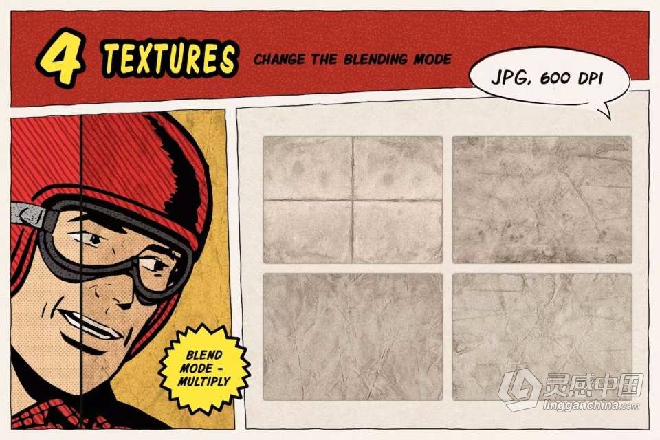 21支复古线条阴影手绘漫画Procreate笔刷 Vintage Comics: Line Procreate Brushes  灵感中国网 www.lingganchina.com