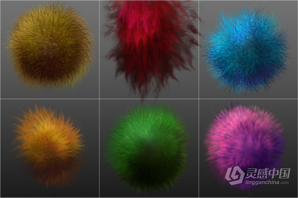 28个适用于PS和Clip Studio Paint 的逼真动物毛发绘画笔刷 Realistic FUR: 28 Brushes for CLIP STUDIO  灵感中国网 www.lingganchina.com