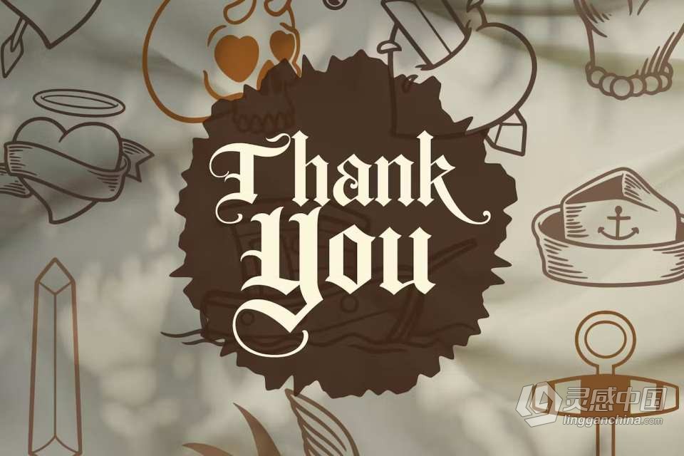 [Procreate笔刷]10个适用于Ipad绘画的复古纹身手绘图案Procreate笔刷 Hand Drawing Tattoos Brush Stamp  灵感中国网 www.lingganchina.com