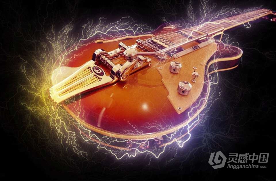 【PS笔刷】102个雷击闪电高压电流特效PS笔刷 102 Lightning Brushes  灵感中国网 www.lingganchina.com