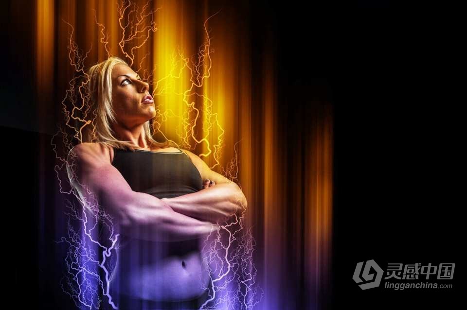 【PS笔刷】102个雷击闪电高压电流特效PS笔刷 102 Lightning Brushes  灵感中国网 www.lingganchina.com