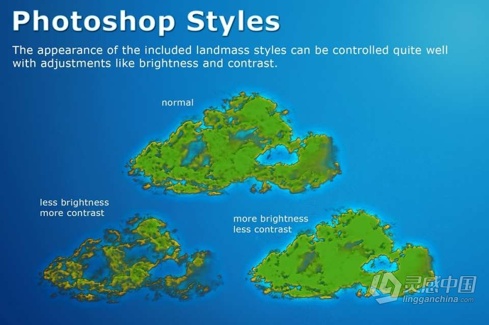 【PS笔刷】100个白云乌云云彩图形PS笔刷 100 Cloud Brushes +Extras  灵感中国网 www.lingganchina.com