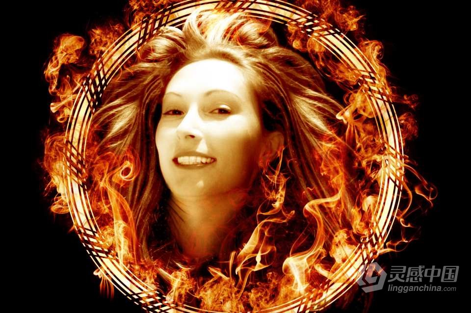 【PS笔刷】21个火圈火环燃烧PS笔刷Affinity画笔Procreate笔刷 21 Ring of Fire Brushes  灵感中国网 www.lingganchina.com