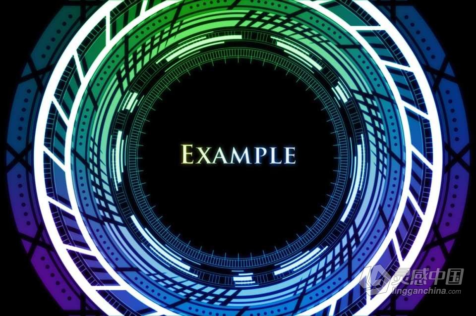 【PS笔刷】52个复杂组合未来科幻高科技圆环圆圈PS笔刷Affinity画笔Procreate笔刷 52 Complex Futuristic Circle B  灵感中国网 www.lingganchina.com