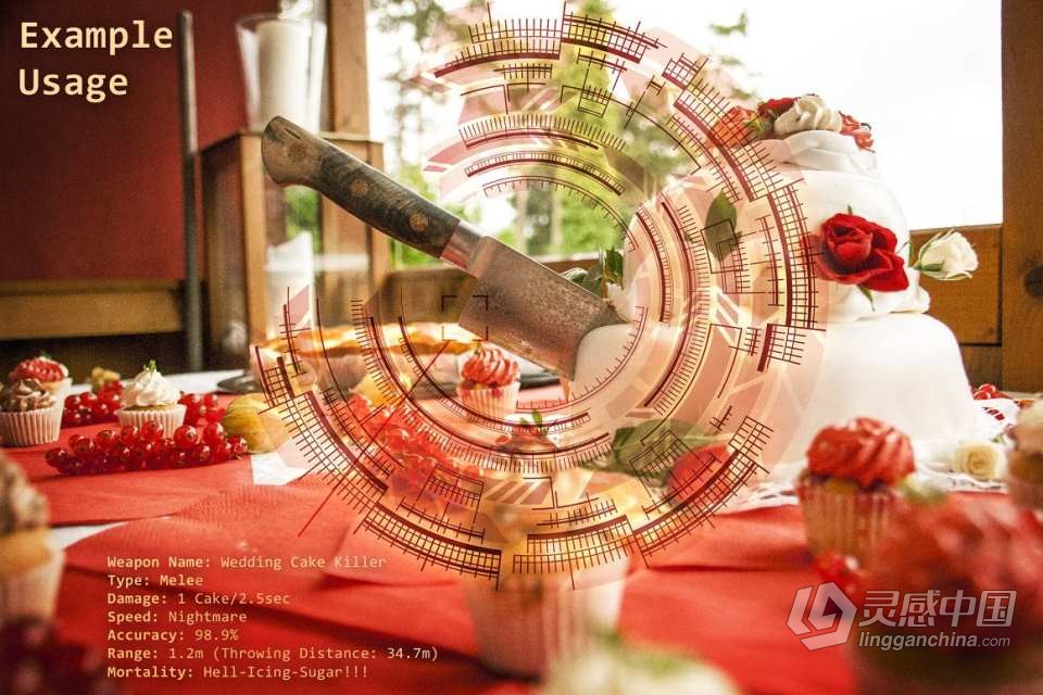 【PS笔刷】52个复杂组合未来科幻高科技圆环圆圈PS笔刷Affinity画笔Procreate笔刷 52 Complex Futuristic Circle B  灵感中国网 www.lingganchina.com