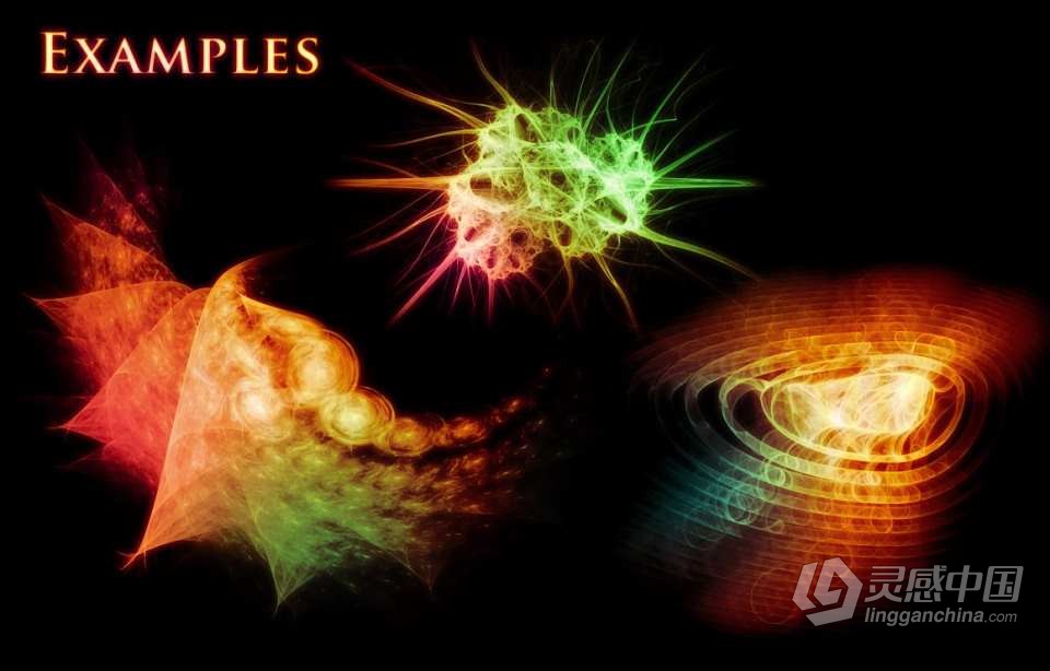 【PS笔刷】93种魔幻抽象超现实装饰图案PS笔刷Affinity画笔Procreate笔刷 93 Fractal Decoration Brushes  灵感中国网 www.lingganchina.com