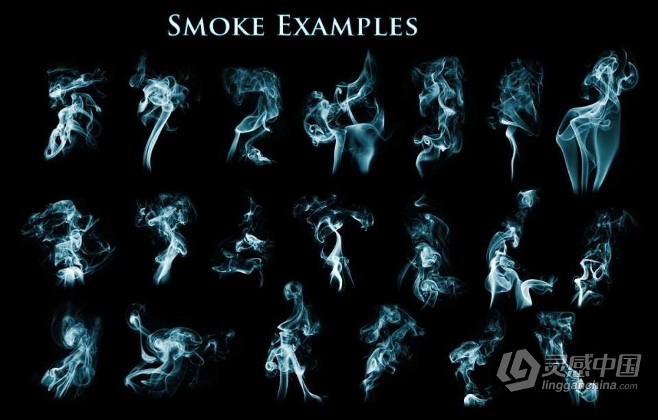 【PS笔刷】80个烟雾和燃烧火焰PS笔刷Affinity画笔Procreate笔刷 80 Smoke and Fire Brushes &amp; PNGs  灵感中国网 www.lingganchina.com