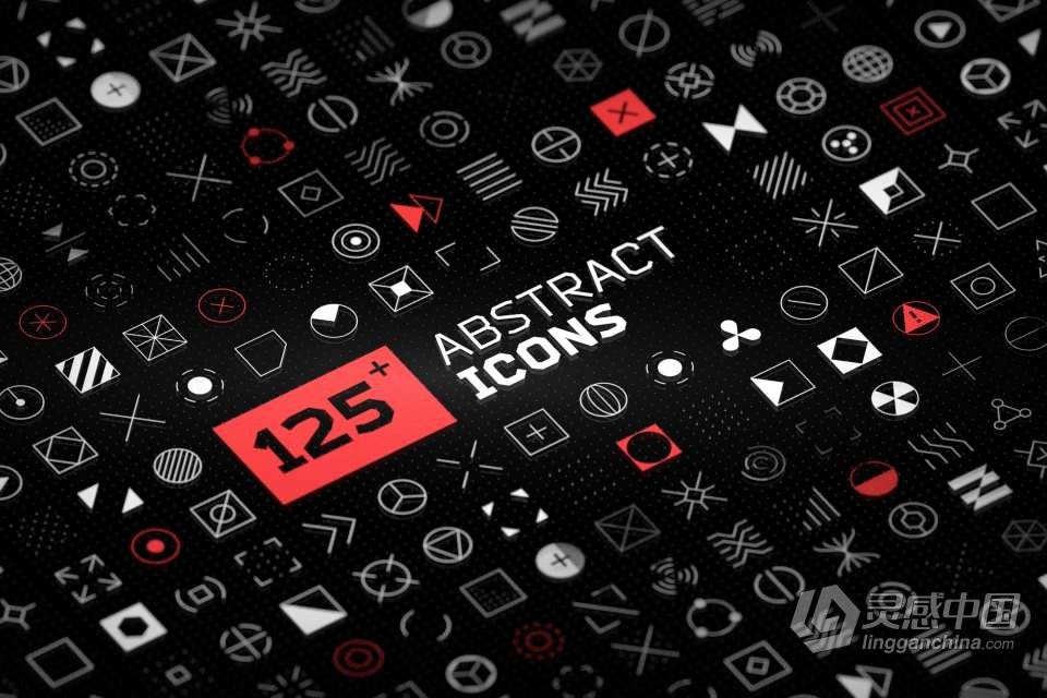 【PS笔刷/模板】200+未来科技HUD信息图标形状屏幕元素抽象科幻UI界面矢量设计素材 Futuristic UI – 200 design elements  灵感中国网 www.lingganchina.com