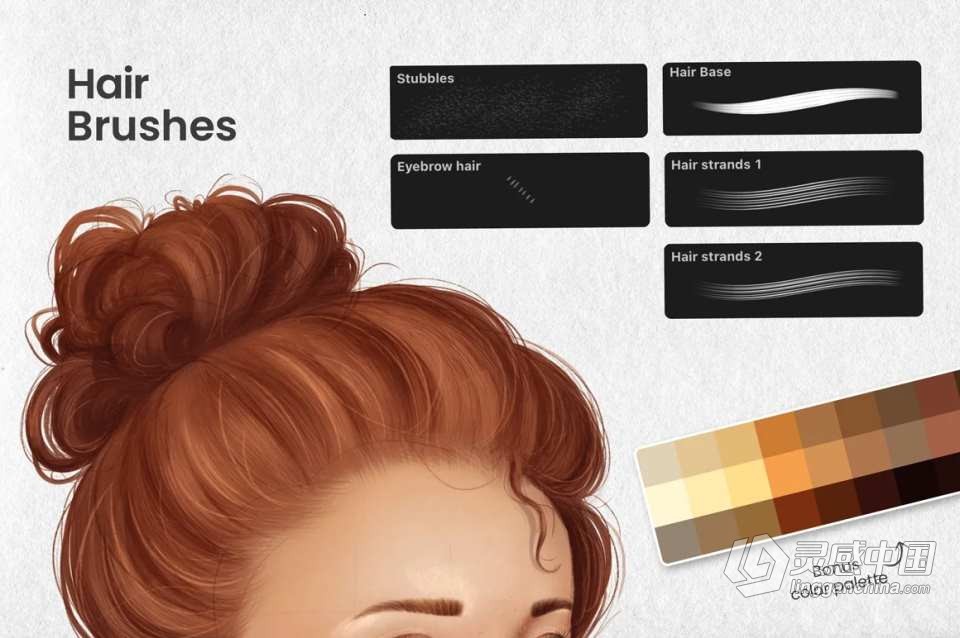 【Procreate笔刷】终极人像绘画套装Procreate画笔笔刷含视频教程 Ultimate Procreate Portrait Bundle  灵感中国网 www.lingganchina.com