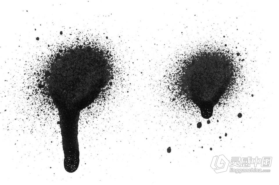 【PS笔刷】214支独特的喷漆涂抹效果PS笔刷 214 Spray Photoshop Brushes  灵感中国网 www.lingganchina.com