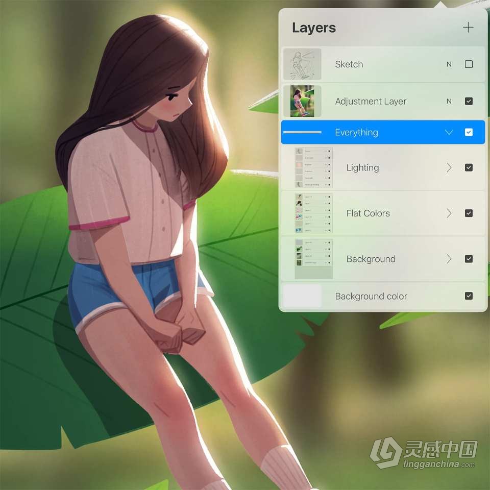 Jingsketch 50套数字绘画Procreate笔刷画笔调色板与视频教程合集  灵感中国网 www.lingganchina.com