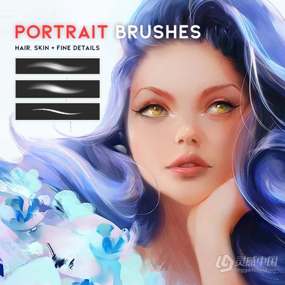【Procreate/PS笔刷】RossDraws高级Procreate/PS画笔笔刷套装2.0 版 - Photoshop+Procreate画笔（2022  灵感中国网 www.lingganchina.com