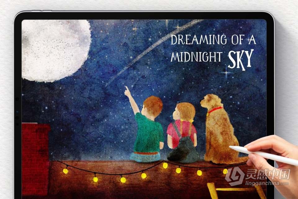 【Procreate笔刷】儿童插图故事书Procreate笔刷画笔 Storybook Kit For Procreate  灵感中国网 www.lingganchina.com