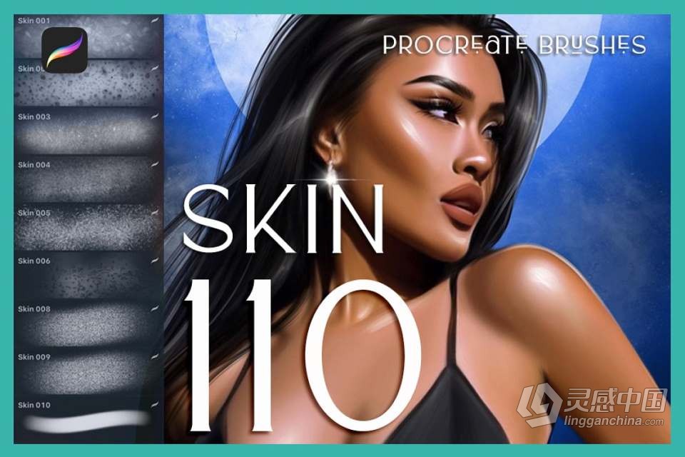 【Procreate笔刷】930人像化妆彩妆画笔套装Procreate笔刷 1760 Procreate Makeup Brushes  灵感中国网 www.lingganchina.com