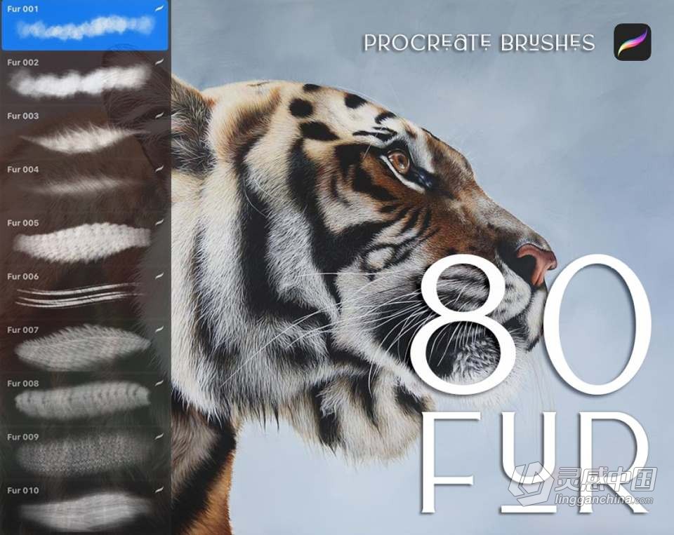 【Procreate笔刷】930人像化妆彩妆画笔套装Procreate笔刷 1760 Procreate Makeup Brushes  灵感中国网 www.lingganchina.com