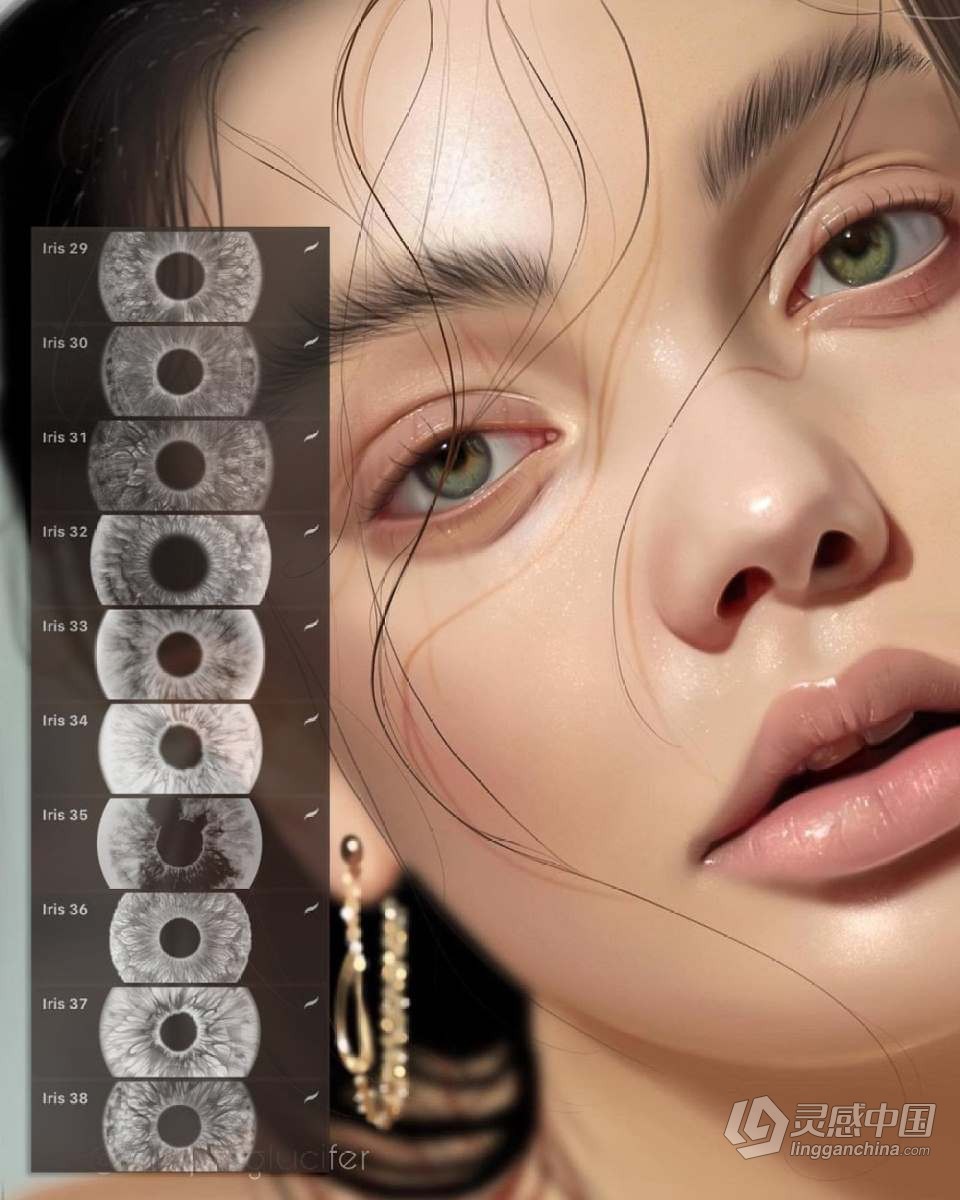 【Procreate笔刷】930人像化妆彩妆画笔套装Procreate笔刷 1760 Procreate Makeup Brushes  灵感中国网 www.lingganchina.com