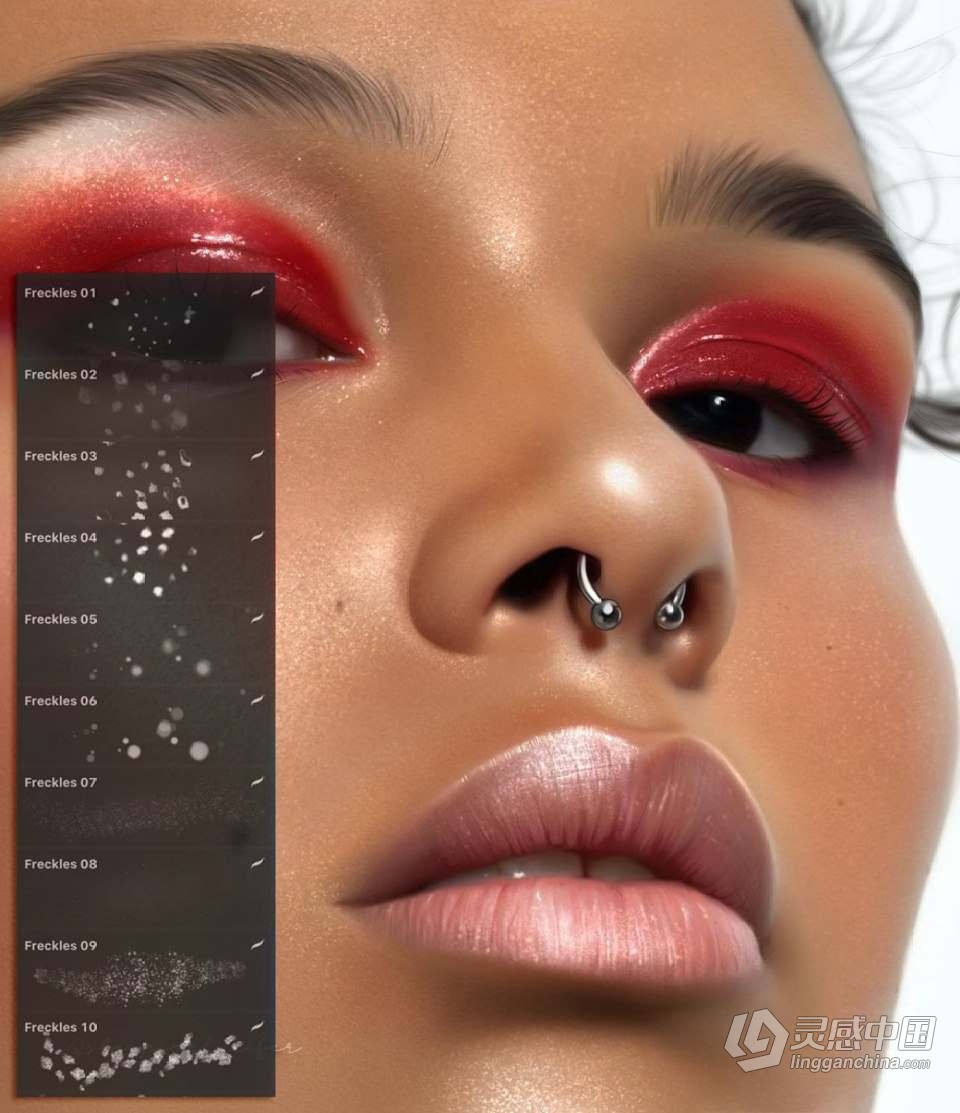 【Procreate笔刷】930人像化妆彩妆画笔套装Procreate笔刷 1760 Procreate Makeup Brushes  灵感中国网 www.lingganchina.com