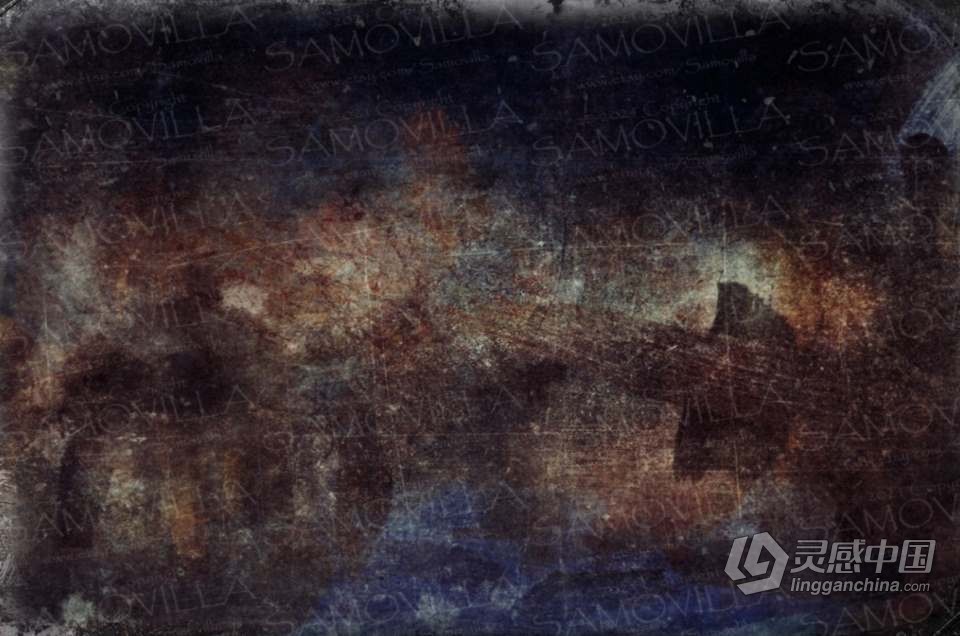 10款深色仿古粗糙肮脏腐蚀金属锈迹艺术纹理图片素材 Distressed Dark Textures  灵感中国网 www.lingganchina.com