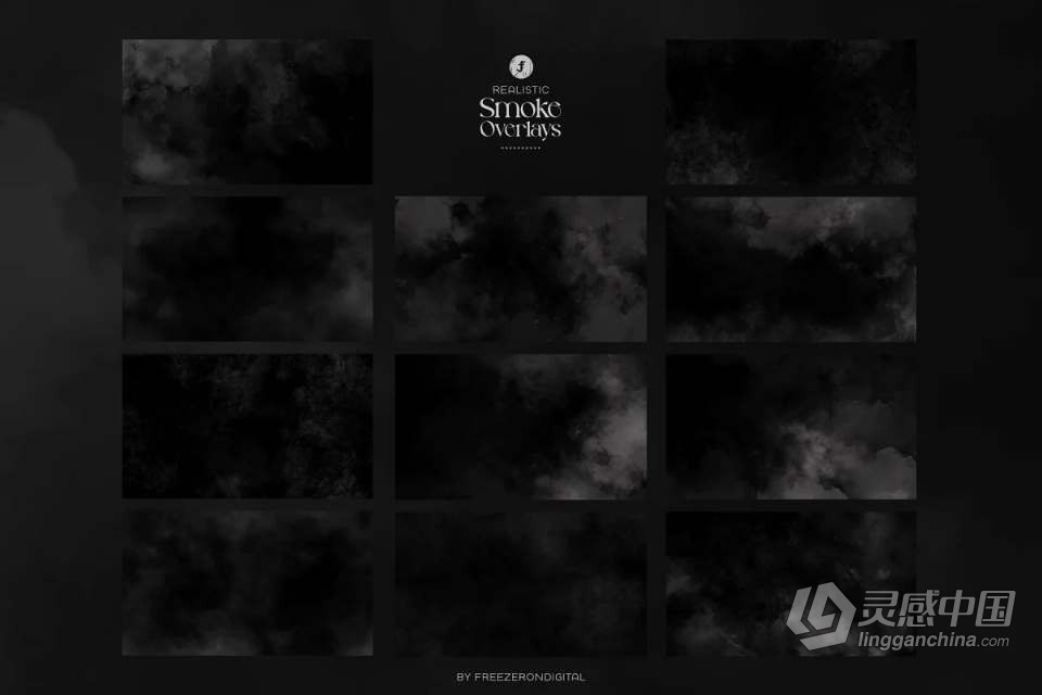 50张逼真的烟饼烟雾雾气晨雾照片合成叠加素材 Realistic Smoke Overlays  灵感中国网 www.lingganchina.com