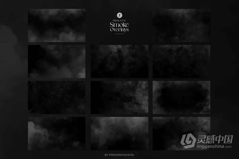 50张逼真的烟饼烟雾雾气晨雾照片合成叠加素材 Realistic Smoke Overlays  灵感中国网 www.lingganchina.com