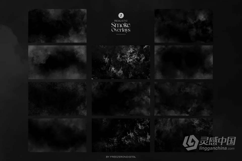 50张逼真的烟饼烟雾雾气晨雾照片合成叠加素材 Realistic Smoke Overlays  灵感中国网 www.lingganchina.com