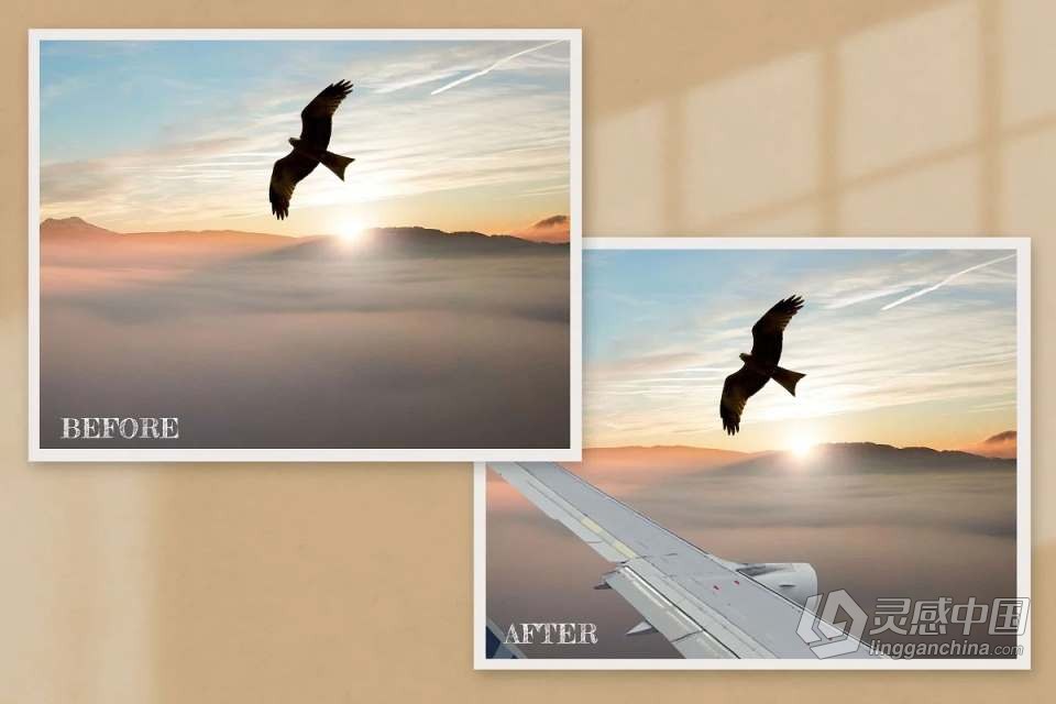 30款民航客机空军战斗机飞机航空器照片合成叠加素材 Aircraft Photoshop Editing Overlays  灵感中国网 www.lingganchina.com
