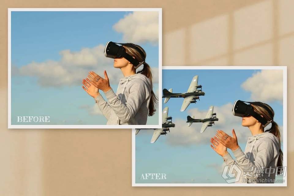30款民航客机空军战斗机飞机航空器照片合成叠加素材 Aircraft Photoshop Editing Overlays  灵感中国网 www.lingganchina.com