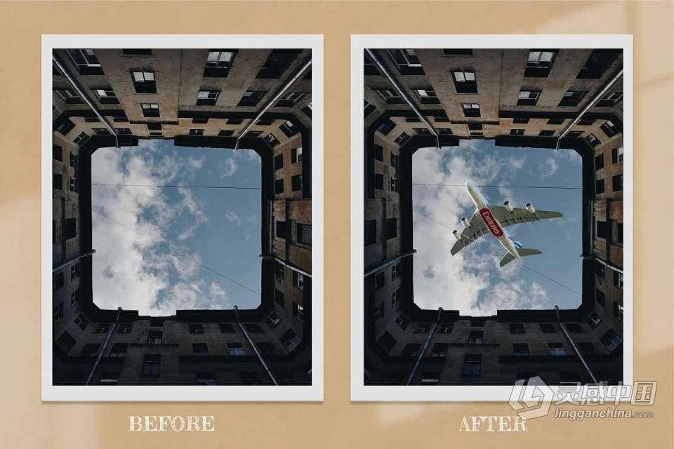 30款民航客机空军战斗机飞机航空器照片合成叠加素材 Aircraft Photoshop Editing Overlays  灵感中国网 www.lingganchina.com