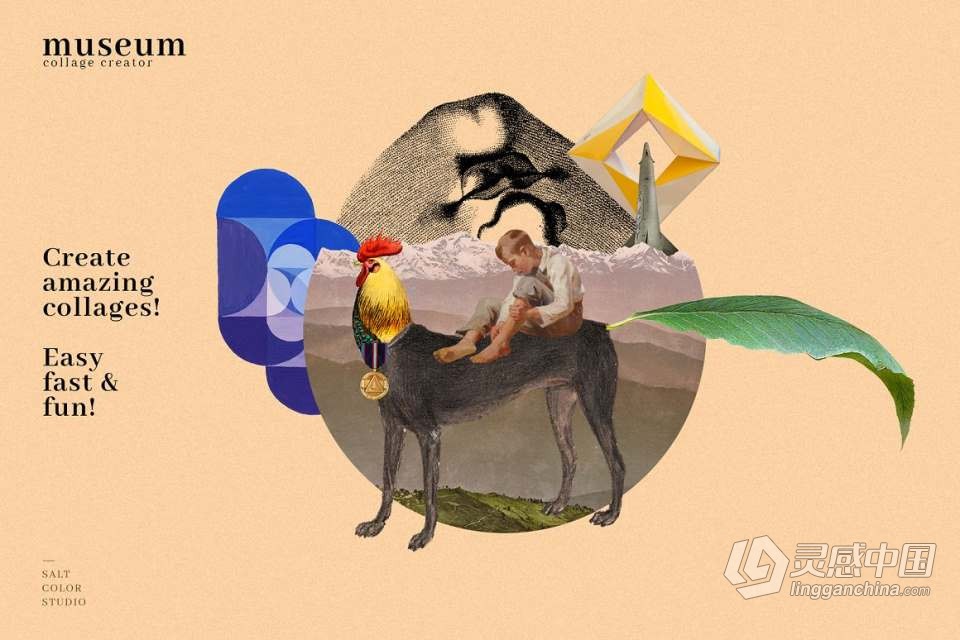 700+博物馆收藏复古人像旧物件插图剪贴画设计PNG图片素材 Museum Collage Creator  灵感中国网 www.lingganchina.com