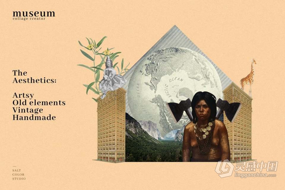 700+博物馆收藏复古人像旧物件插图剪贴画设计PNG图片素材 Museum Collage Creator  灵感中国网 www.lingganchina.com