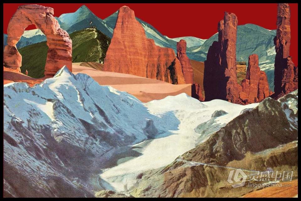 1000+超现实复古拼贴艺术合成设计PSD + PNG创意素材 Surreal Collage Art Creator 1000+  灵感中国网 www.lingganchina.com