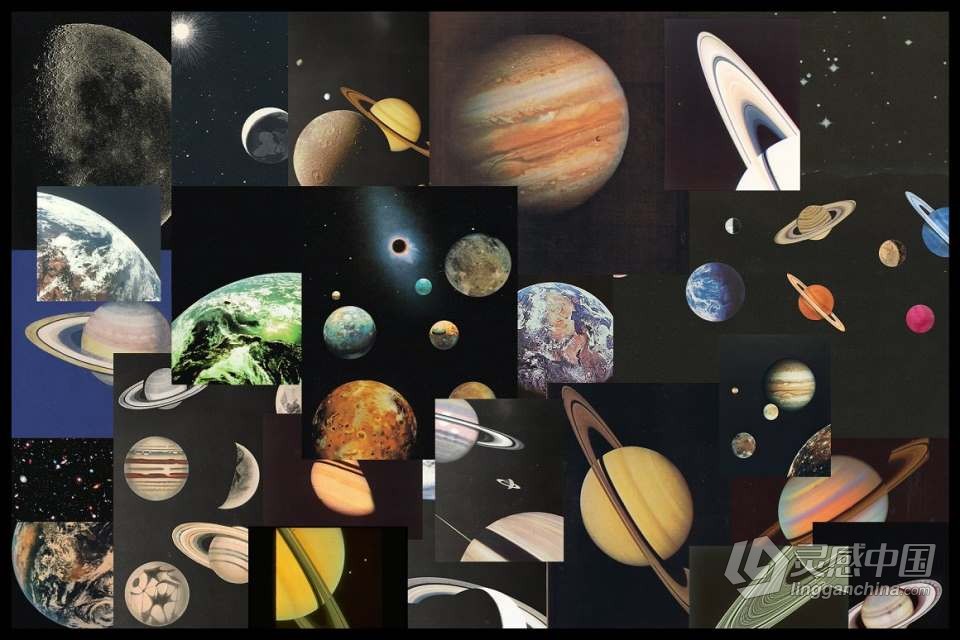 1000+超现实复古拼贴艺术合成设计PSD + PNG创意素材 Surreal Collage Art Creator 1000+  灵感中国网 www.lingganchina.com