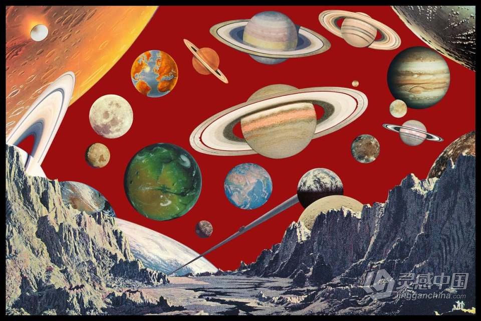 1000+超现实复古拼贴艺术合成设计PSD + PNG创意素材 Surreal Collage Art Creator 1000+  灵感中国网 www.lingganchina.com