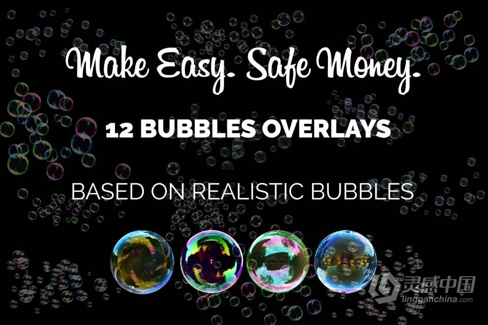 12个高清肥皂泡泡气泡水泡照片合成素材 12 Soap Bubbles Photo Overlays  灵感中国社区 www.lingganchina.com