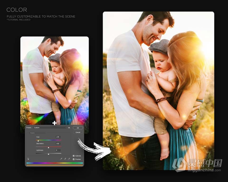 75张彩虹棱镜光斑耀斑漏光光效摄影后期叠加合成素材 75 Rainbow Prism Overlays Pack  灵感中国网 www.lingganchina.com