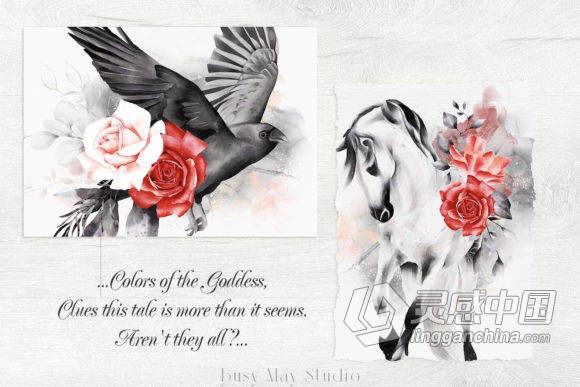 150种各类童话水彩手绘动物花卉插画艺术图案PNG图片素材合集 Whimsical Fairy Tale Collection  灵感中国网 www.lingganchina.com