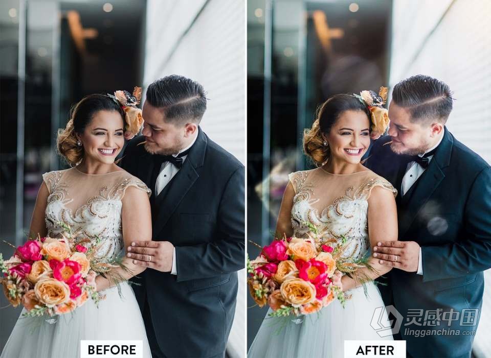 120张婚礼摄影婚礼摄影后期光线光斑漏光叠加氛围增强PNG素材 120 Wedding Light Overlays  灵感中国网 www.lingganchina.com