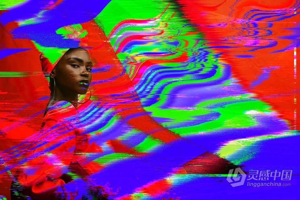 280种毛刺故障抖动失真噪点纹理合成特效叠加素材 280 Glitch Distortion textures  灵感中国网 www.lingganchina.com