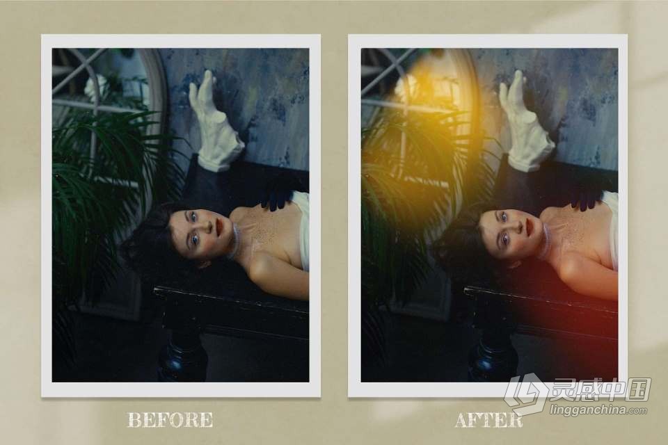 53张镜头光晕散景耀斑霓虹辉光光效照片叠加素材 Film Light Overlays Digital Bokeh  灵感中国网 www.lingganchina.com