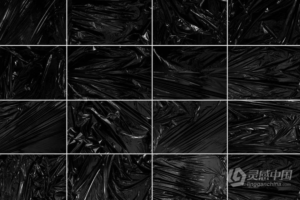 50张透明薄膜保鲜膜塑料膜纹理背景设计后期合成素材 50+ Plastic Wrap Texture Background  灵感中国网 www.lingganchina.com