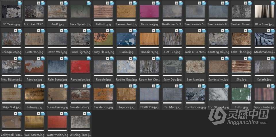 200张（JPEG+RAW）8K城市街道建筑破败划痕混合纹理背景叠加合成素材 PROEDU – Master Collection City Textures  灵感中国网 www.lingganchina.com