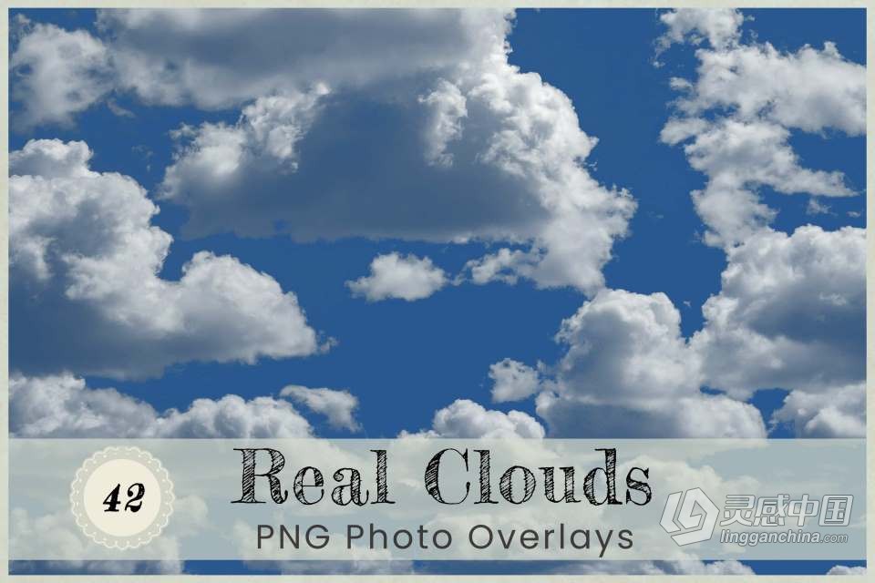 42张摄影后期合成高清天空云彩云层纹理叠加合成素材 Real Cloud Overlay Photoshop Effects  灵感中国网 www.lingganchina.com