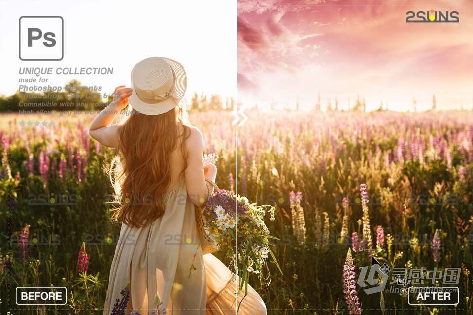 24张摄影后期合成暴风雨来临前的天空云彩叠加合成素材 Sunset Sky Photo Overlays, photoshop  灵感中国网 www.lingganchina.com