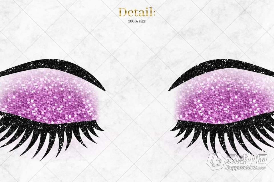 24张高品质彩色睫毛闪光魅力眼睫毛剪贴PNG图片素材 Eyes Clipart, Glitter Eyelashes Clip Art  灵感中国网 www.lingganchina.com