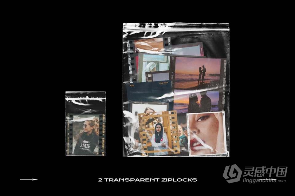 复古划痕轻泄露电影帧胶卷底片相片边框特效PS样机模板合集 Film Frame Mockup Template Bundle  灵感中国网 www.lingganchina.com