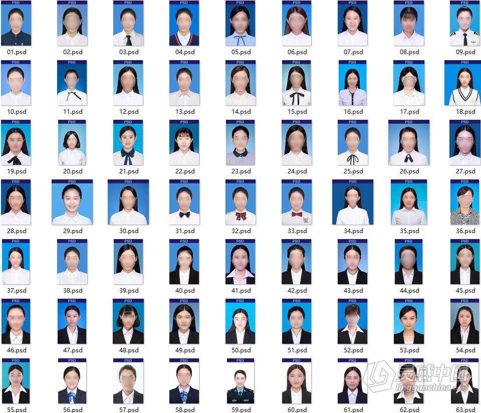 证件照服装素材-女士证件照西装西服工作服职业装素材女装服装素材392款  灵感中国网 www.lingganchina.com