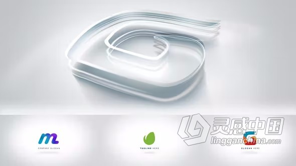 【AE模板】明亮3D标志动画视频片头LOGO效果AE模板4K分辨率  灵感中国网 www.lingganchina.com