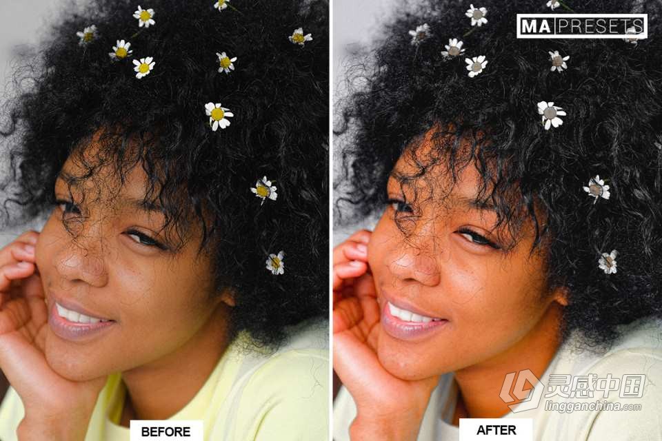 温暖肤色人像lr预设 10 DARK SKIN – Mobile &amp; Desktop Lightroom Presets  灵感中国网 www.lingganchina.com